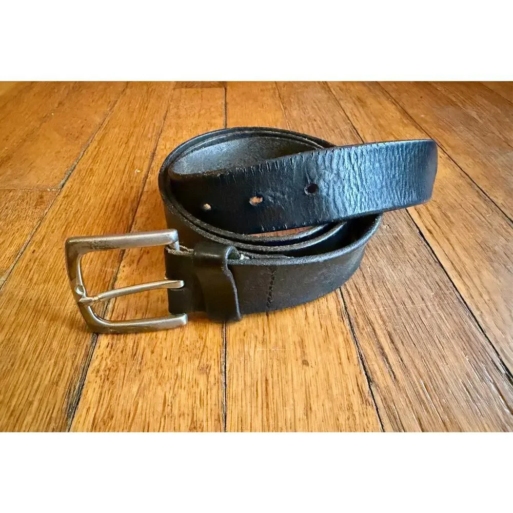 GAP 1969 Distressed Black Leather Belt Mens sz XL